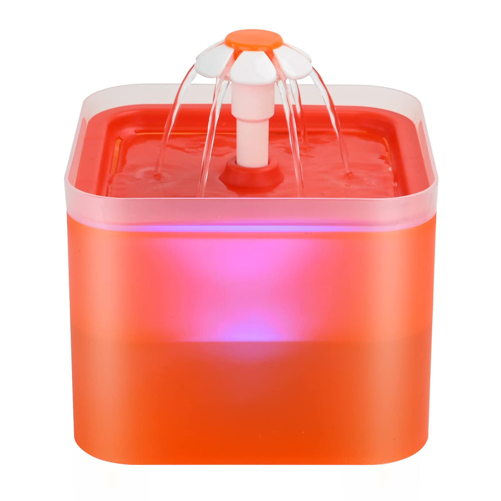 Fuente para gatos AONBOY con cascada iluminada, ideal para atraer al gato por la noche.