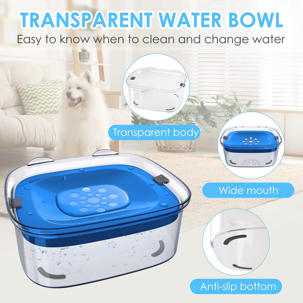 AONKEY tapones-silicona-derrame-control reduce beber desordenado del perro
