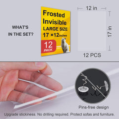 Protector transparente AOUKAR para muebles, se adhiere fácilmente sin herramientas.