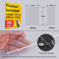 Protector transparente AOUKAR para sofá, diseño discreto