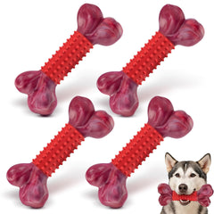 Hueso Apasiri de nylon con goma, 8 pulgadas, ideal para perros grandes.