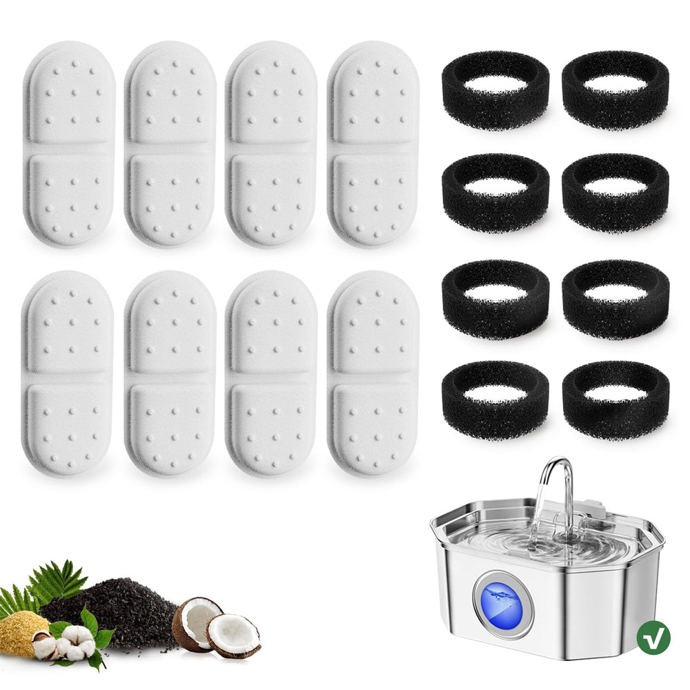 APAUK filtro repuesto 8-pack para fuente, mejora sabor y olor del agua