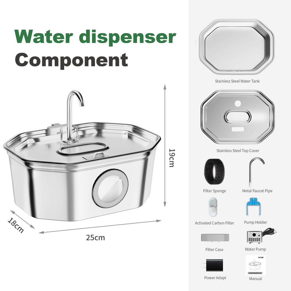 APAUK fuente para casa, incluye 4 filtros y 4 esponjas para empezar.