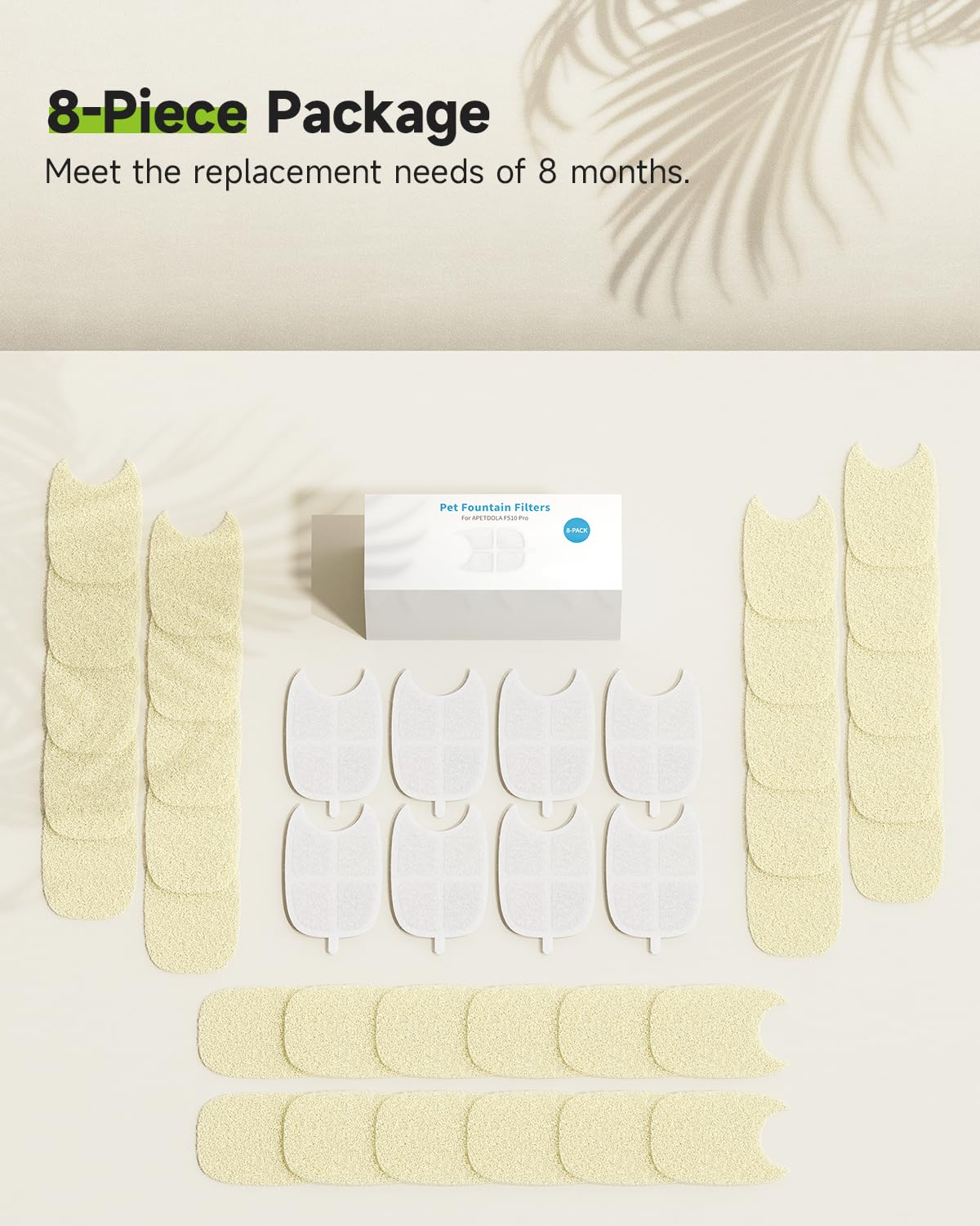 Conjunto de filtros para mantenimiento semanal de la fuente APETDOLA