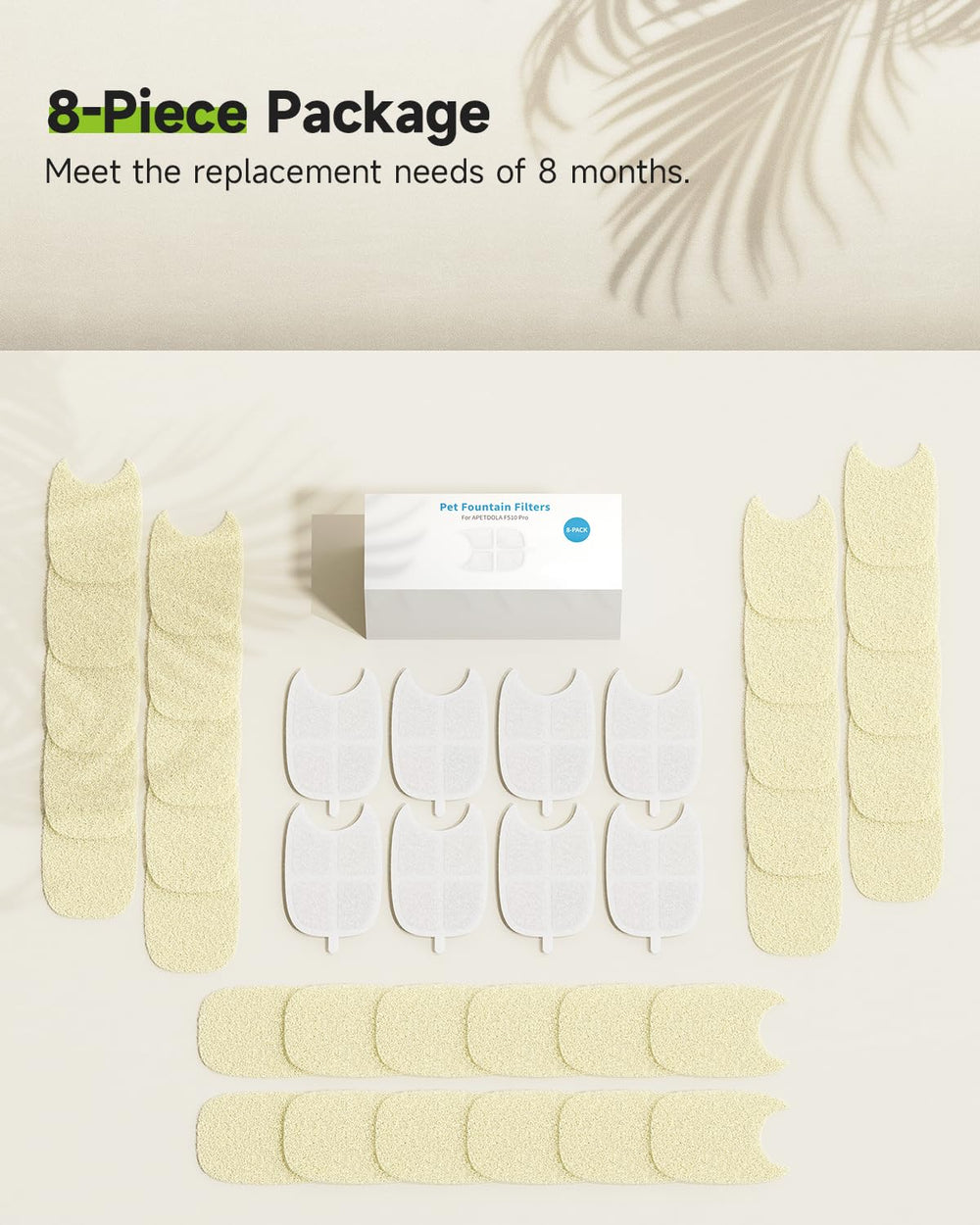 Conjunto de filtros para mantenimiento semanal de la fuente APETDOLA