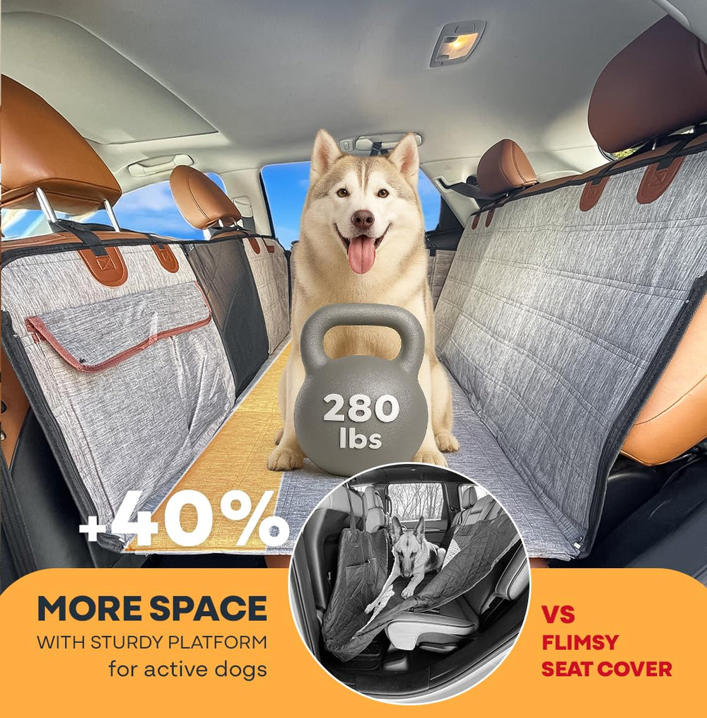 APetsPlanet cubre asiento trasero impermeable para perros, protege la tapicería y facilita la limpieza