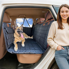 APetsPlanet extensor de asiento trasero en cuero negro para mayor comodidad en viajes
