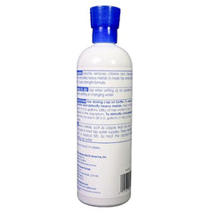 Etiqueta de API que indica neutralización de cloro y cloraminas en el agua.