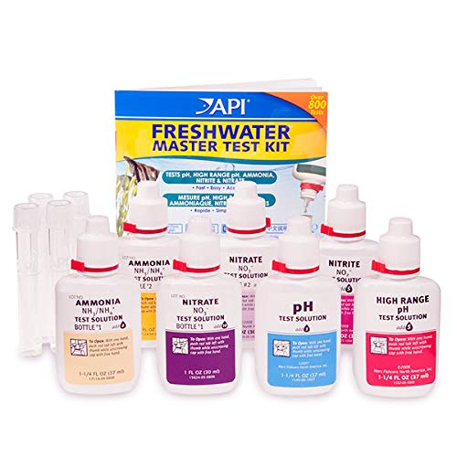 API agua dulce maestro prueba kit con cuatro tubos y bandeja para pruebas precisas