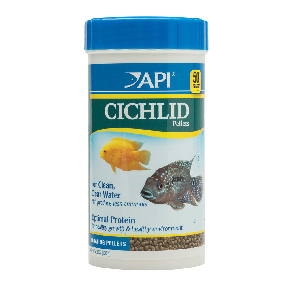 API CICHLID PELLETS envase de 4.2 onzas para alimentación estable