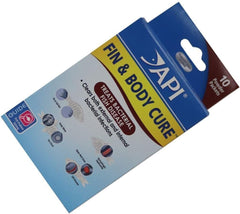 API Fin & Body Cure mezcla fácil en agua para peceras.