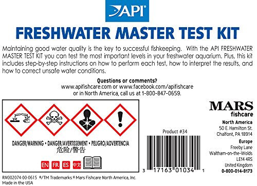 API Freshwater Master Test Kit tubos de prueba para medir niveles de agua con facilidad