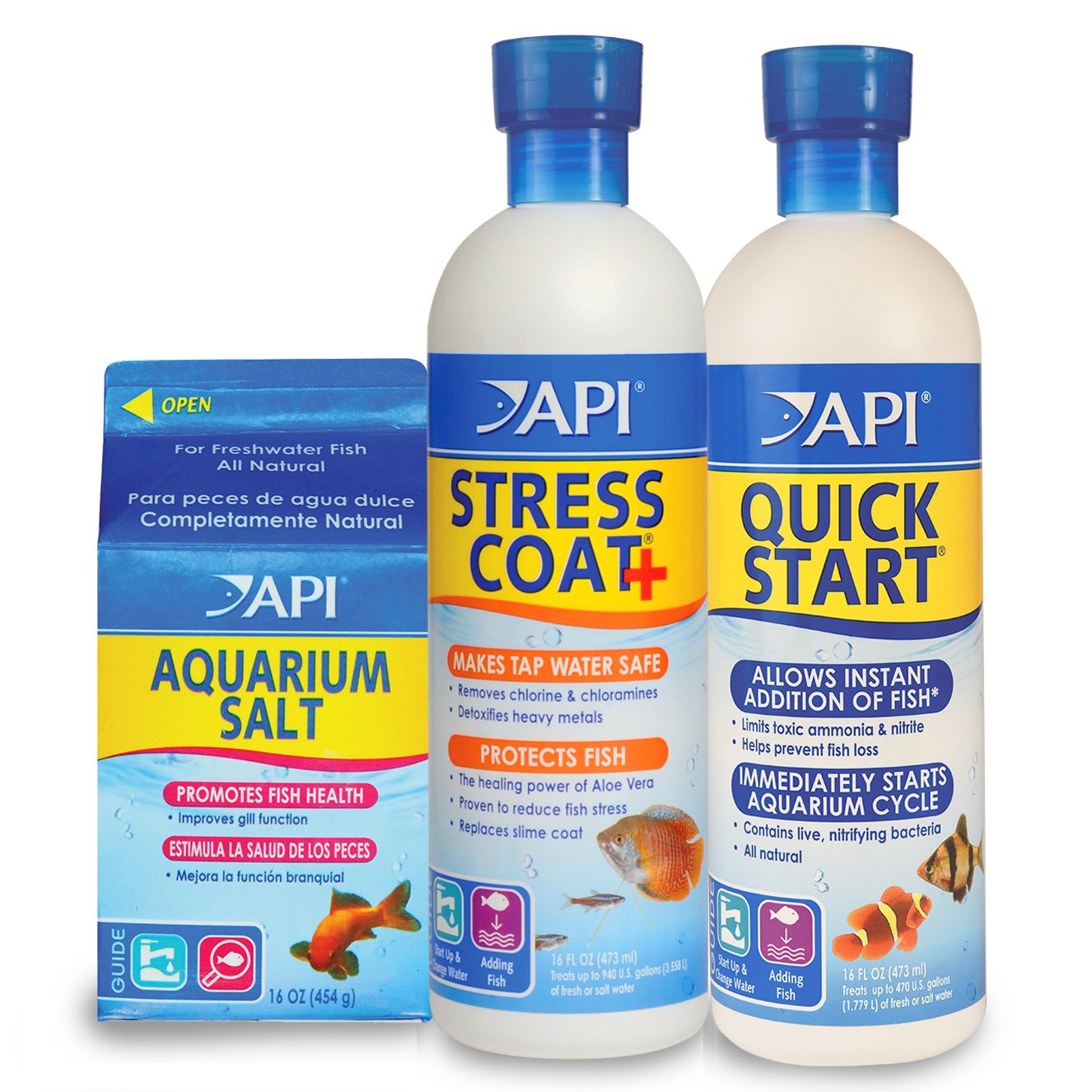 API inicio rápido 16oz facilita la entrada de peces al acuario