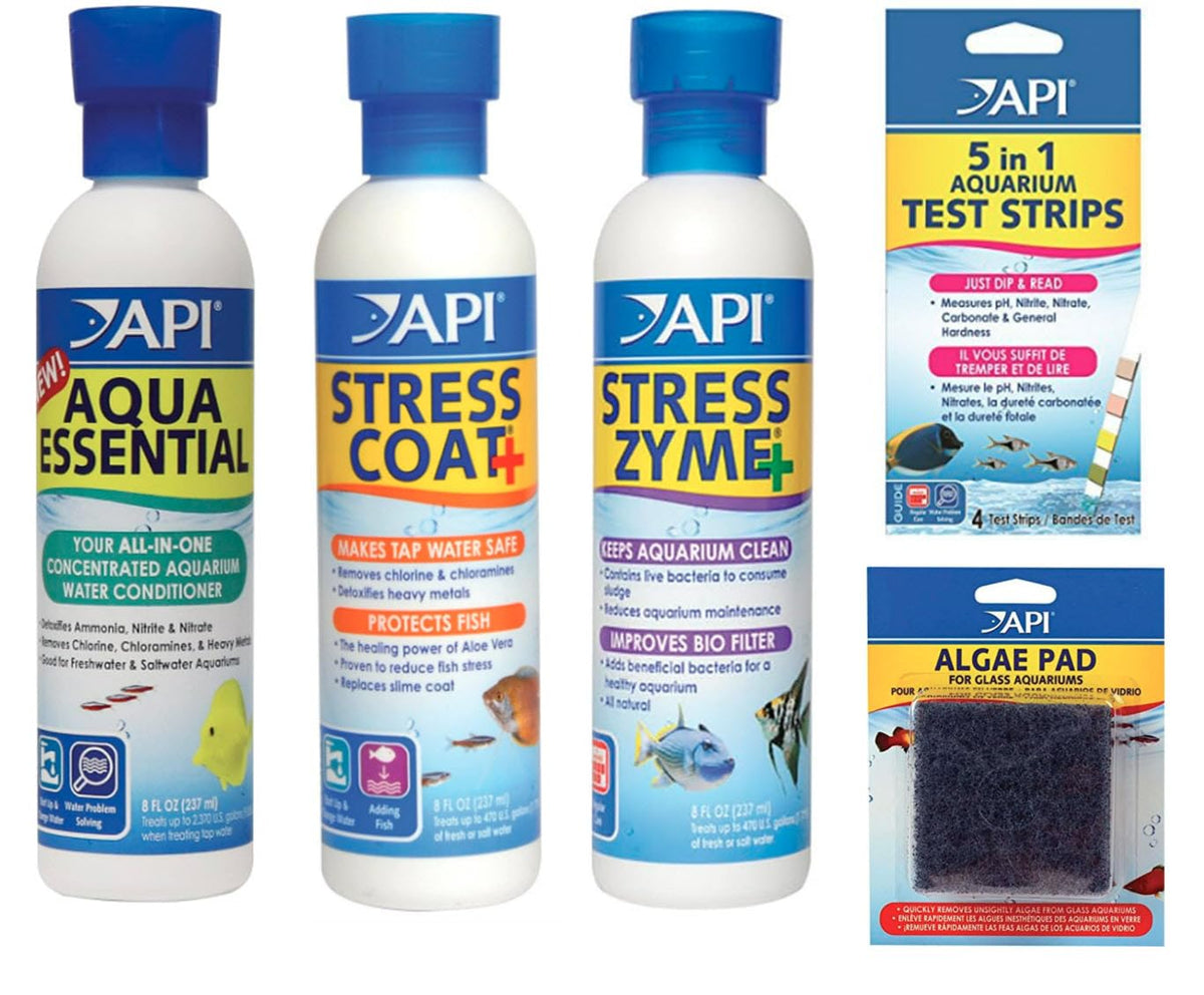 API pecera esenciales paquete 8oz: imagen frontal, ayuda a un control de agua estable.