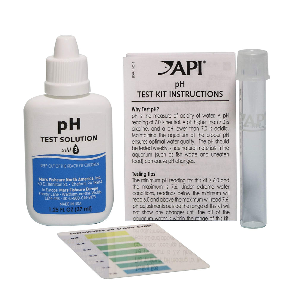 API PH TEST KIT 250 – tabla de colores para lectura precisa del pH.