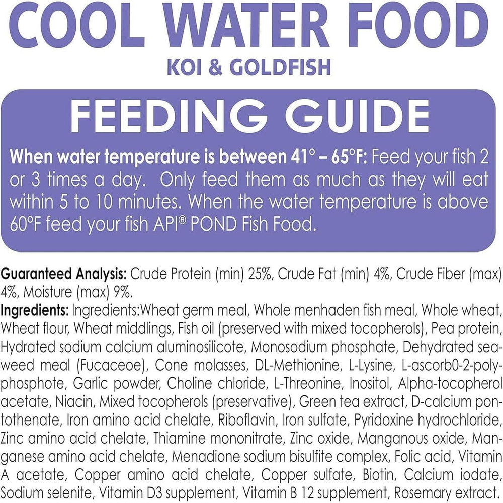 API POND COOL WATER FOOD gránulos de alta proteína para peces