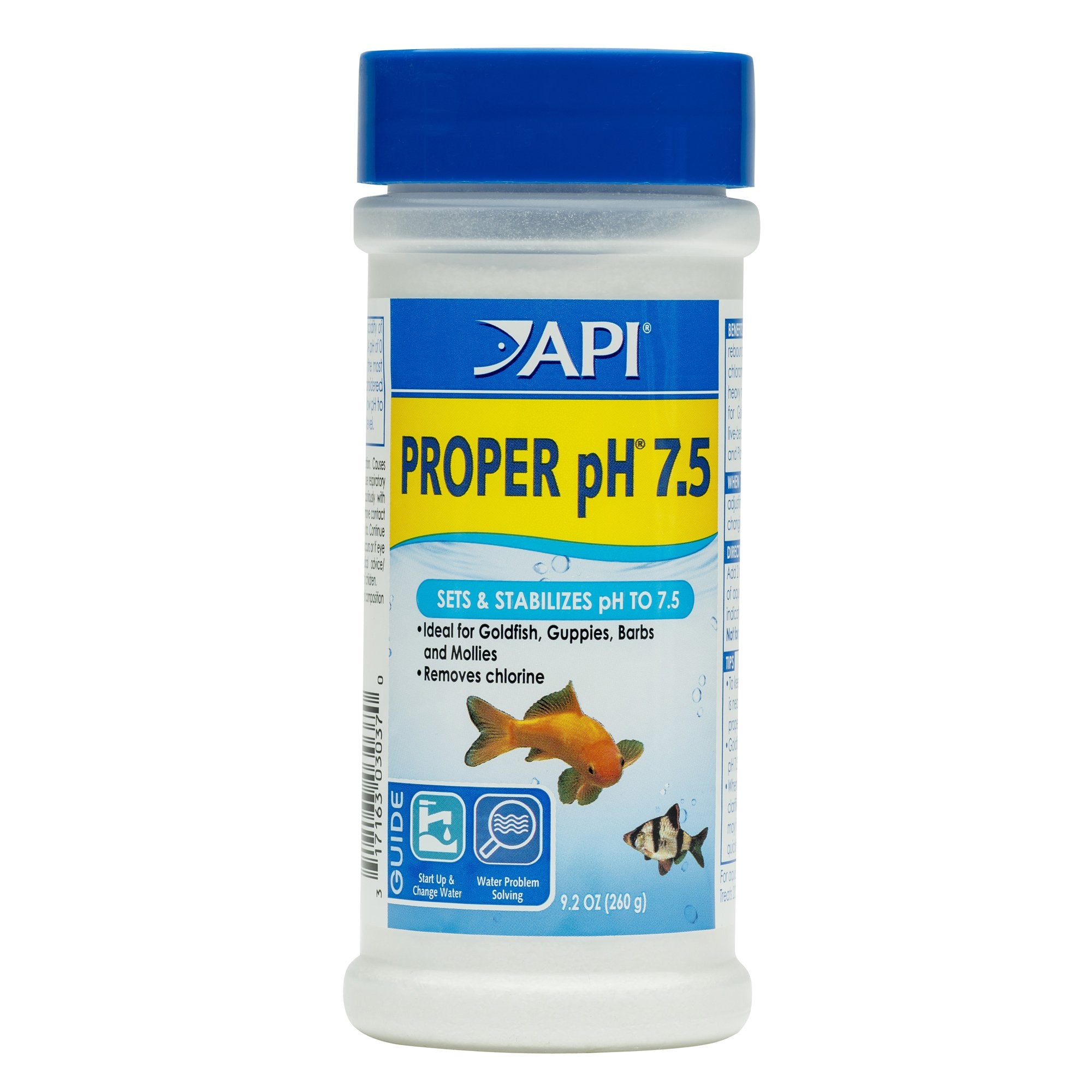 API PROPER pH 7.5 estabilizador para acuario dulce mantiene el pH estable.