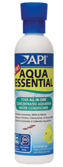 API Stress Coat 8oz, bote en mesa, protege peces con agua segura.