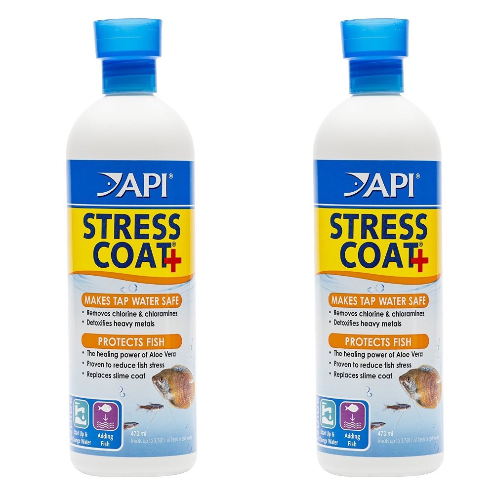 API Stress Coat: bote de 16 oz para acuarios, reduce estrés y repara tejido dañado de peces.