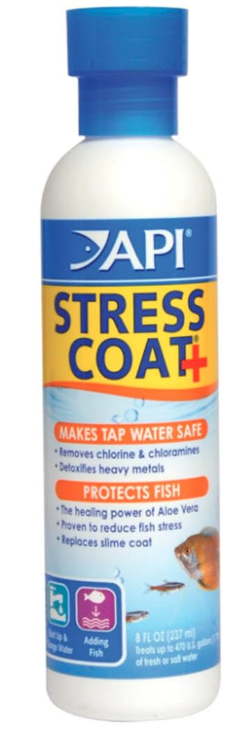 API Stress Zyme 8oz, bote en mesa, añade bacterias beneficiosas.
