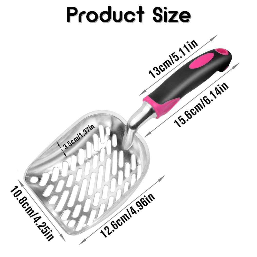 Pala Apidgrowth con malla para arena de gato y aluminio resistente