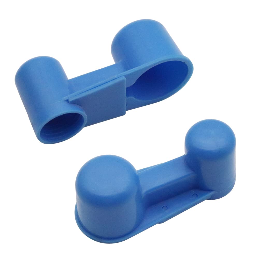 Bebedero automático APlayfulBee para aves azul, apto para pollos y palomas.