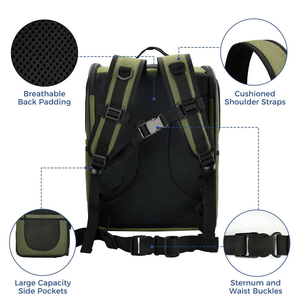 Mochila Apollo Walker transporte mascotas almohadilla removible para limpieza
