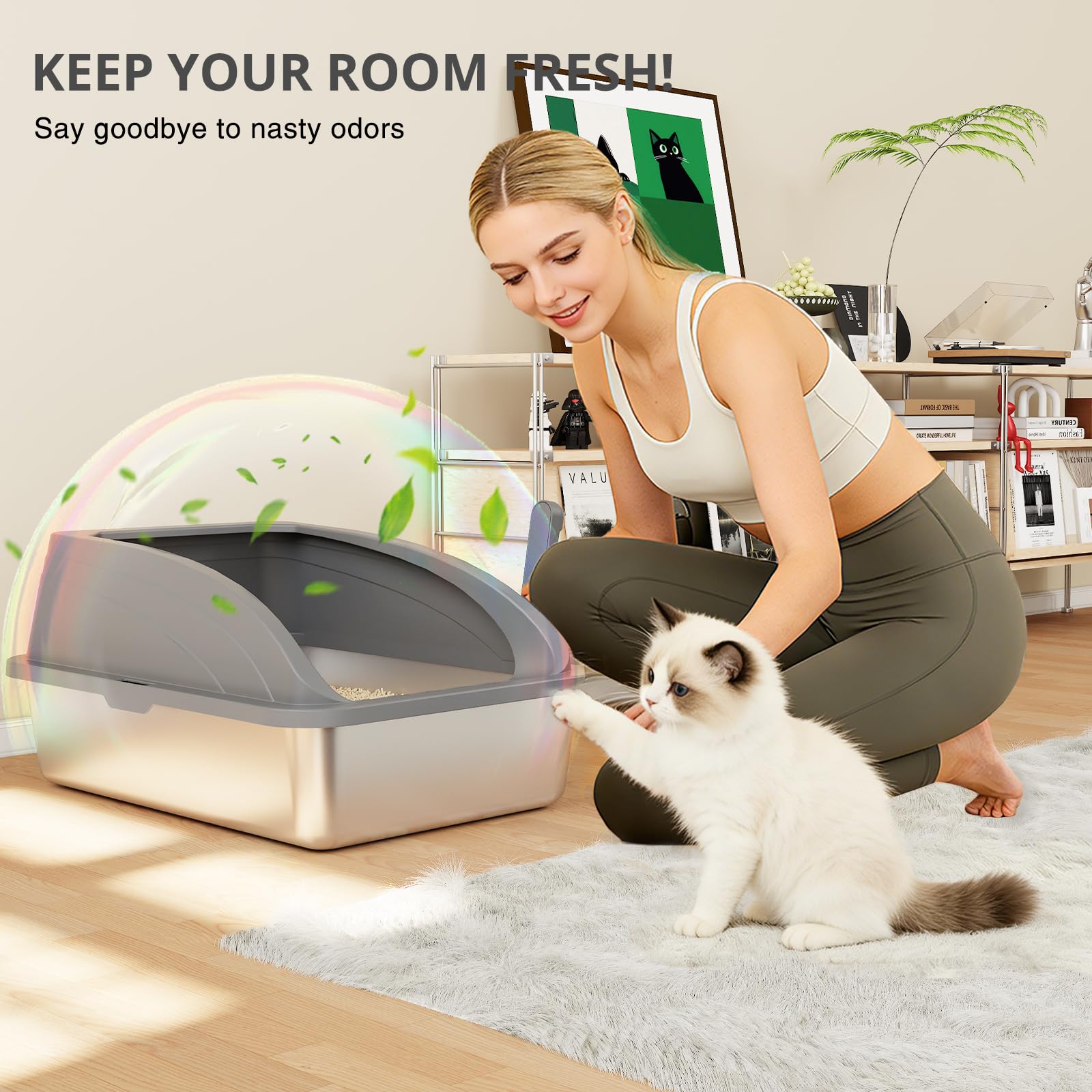 APPKER caja multianimal para gatos, conejos e hámsters, fácil de limpiar.