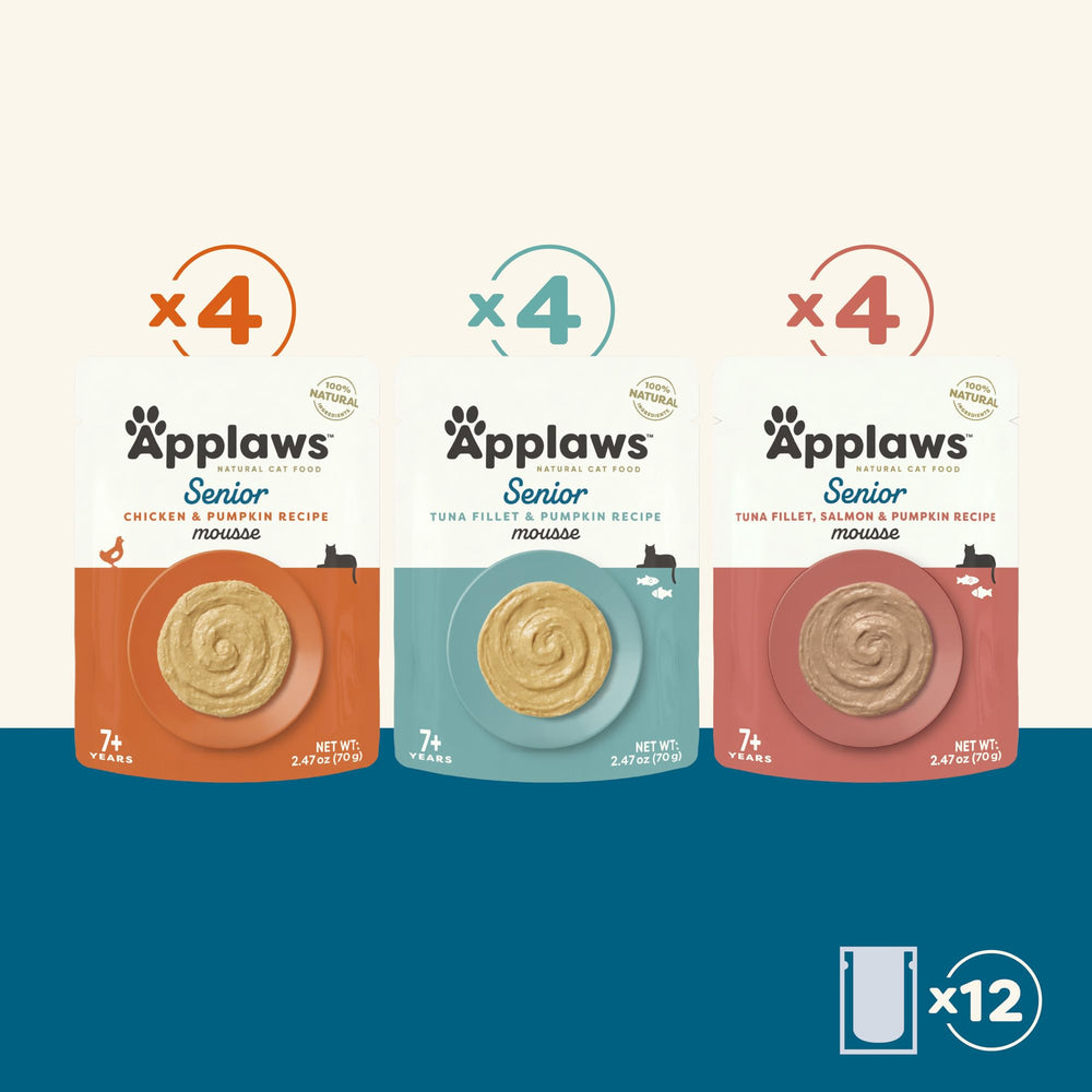 Applaws Gato Senior complemento húmedo: aporta humedad y sabor para una dieta equilibrada.