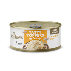 Applaws Taste Toppers lata con salsa de pollo, ideal para complementar la comida del perro