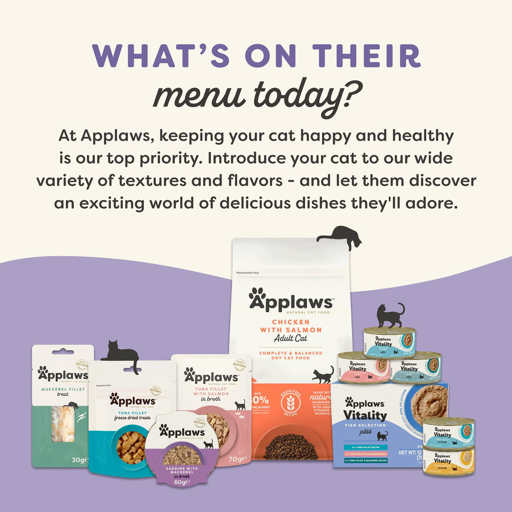 Applaws Vitality: imagen de calidad y nutrición para gatos activos.