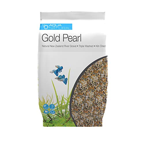 Aqua Natural Gold Pearl para vivario, grava de 2-4 mm que mejora la presentación visual.