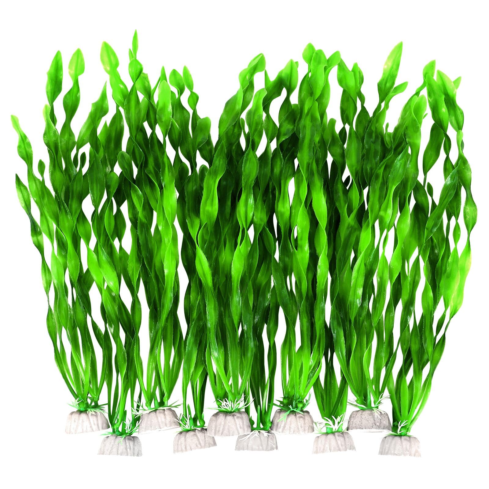 Aquaneat plantas artificiales para acuario 11,75 pulgadas, decorativas y seguras para peces.