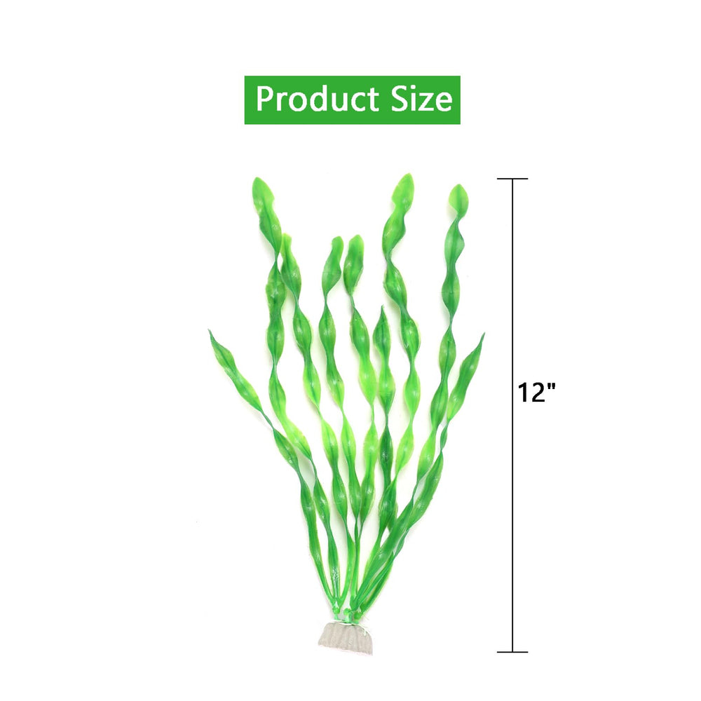 Aquaneat plantas artificiales para acuario 11,75 pulgadas, base estable evita flotación indeseada.