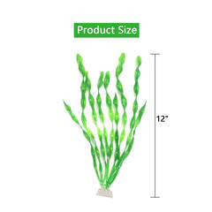 Aquaneat plantas artificiales para acuario 11,75 pulgadas, base estable evita flotación indeseada.
