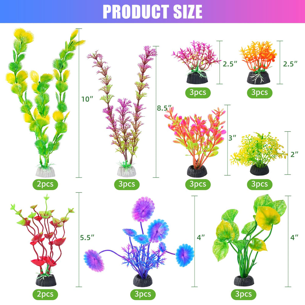AQUANEAT plantas artificiales para acuario con base cerámica estable