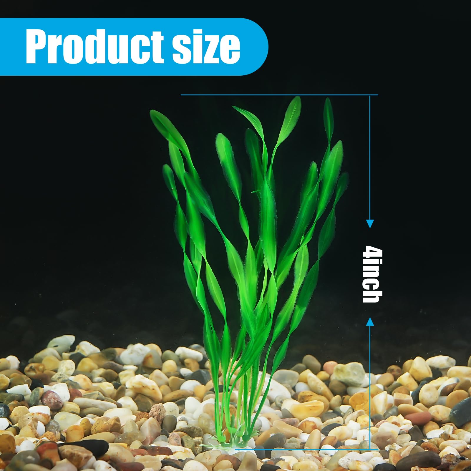 AQUANEAT planta artificial con base gruesa para evitar flotación