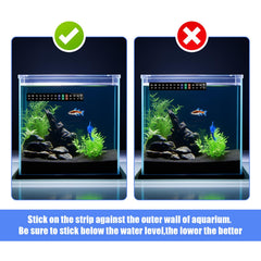 AQUANEAT termómetro para múltiples tanques facilita el monitoreo.