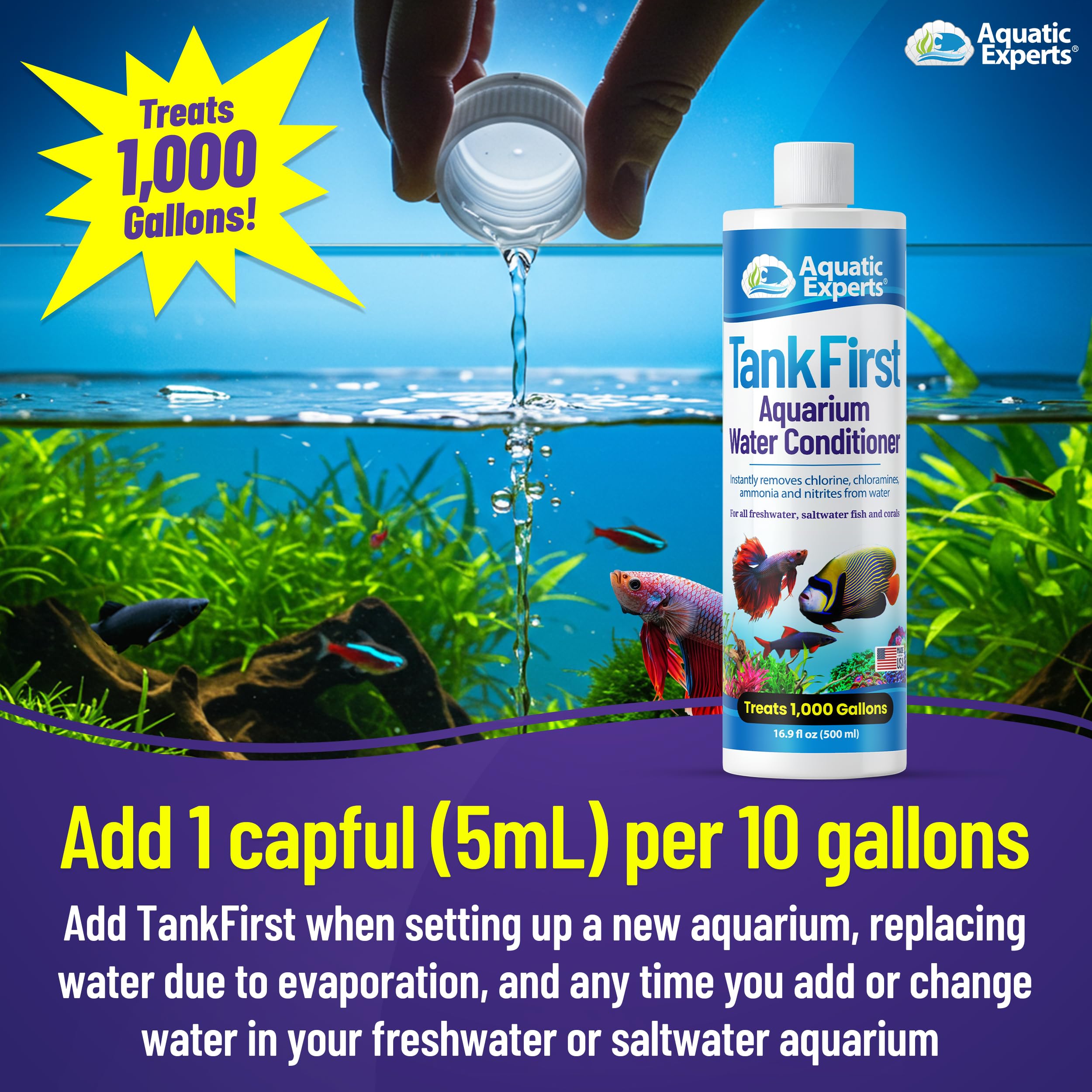 TankFirst de Aquatic Experts, dispersión suave para agua de acuario