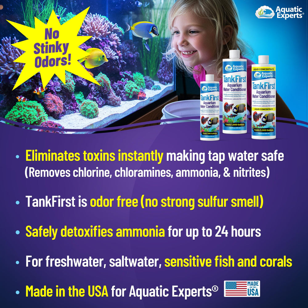 TankFirst de Aquatic Experts, dosis por 10 galones para descloración