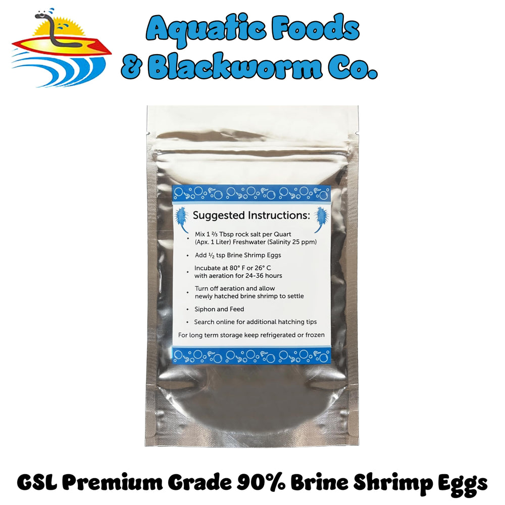 Huevos premium Artemia de Aquatic Foods, 90% de eclosión para acuarios.