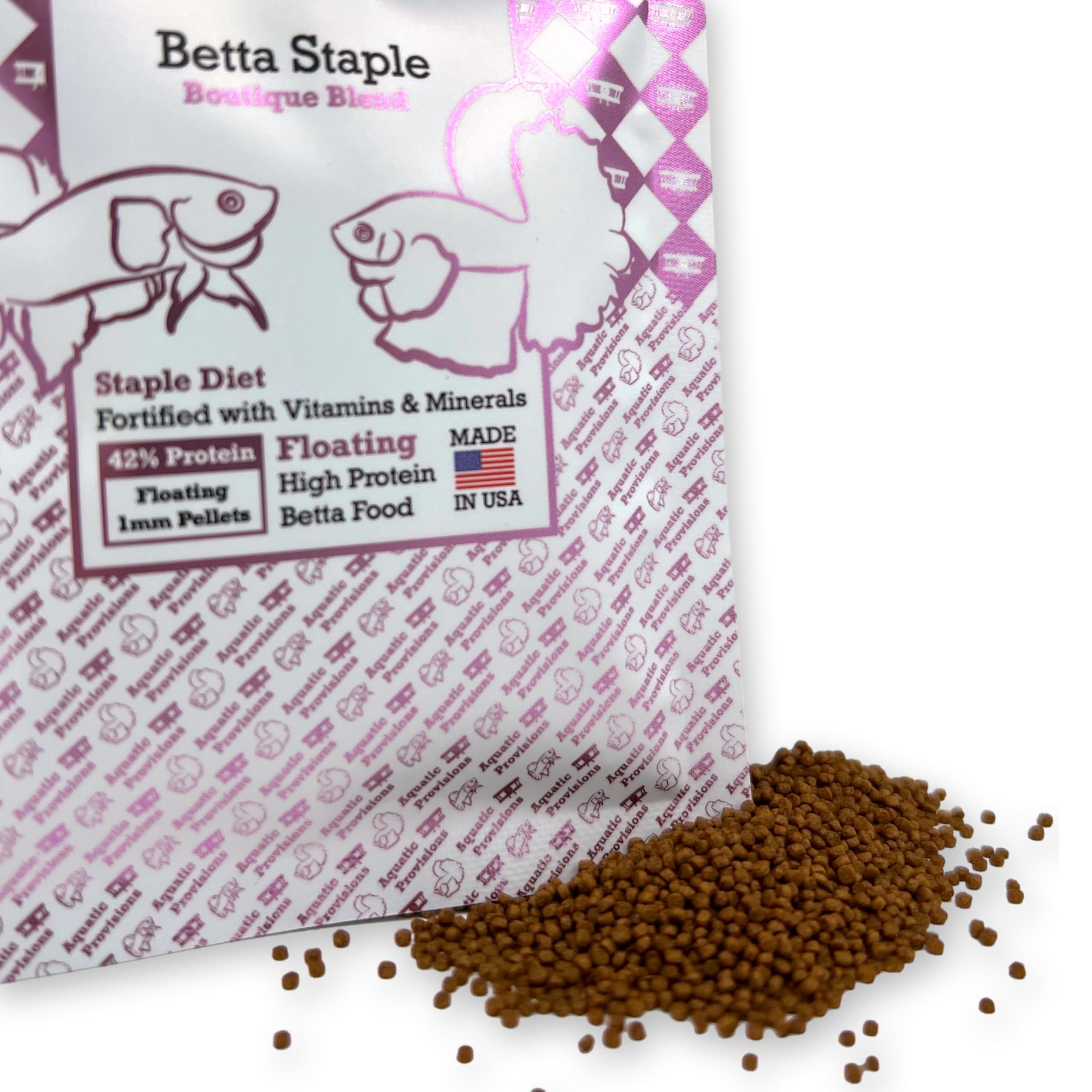 Aquatic Provisions Betta Staple, alimento hecho en EE.UU. para bettas saludables.