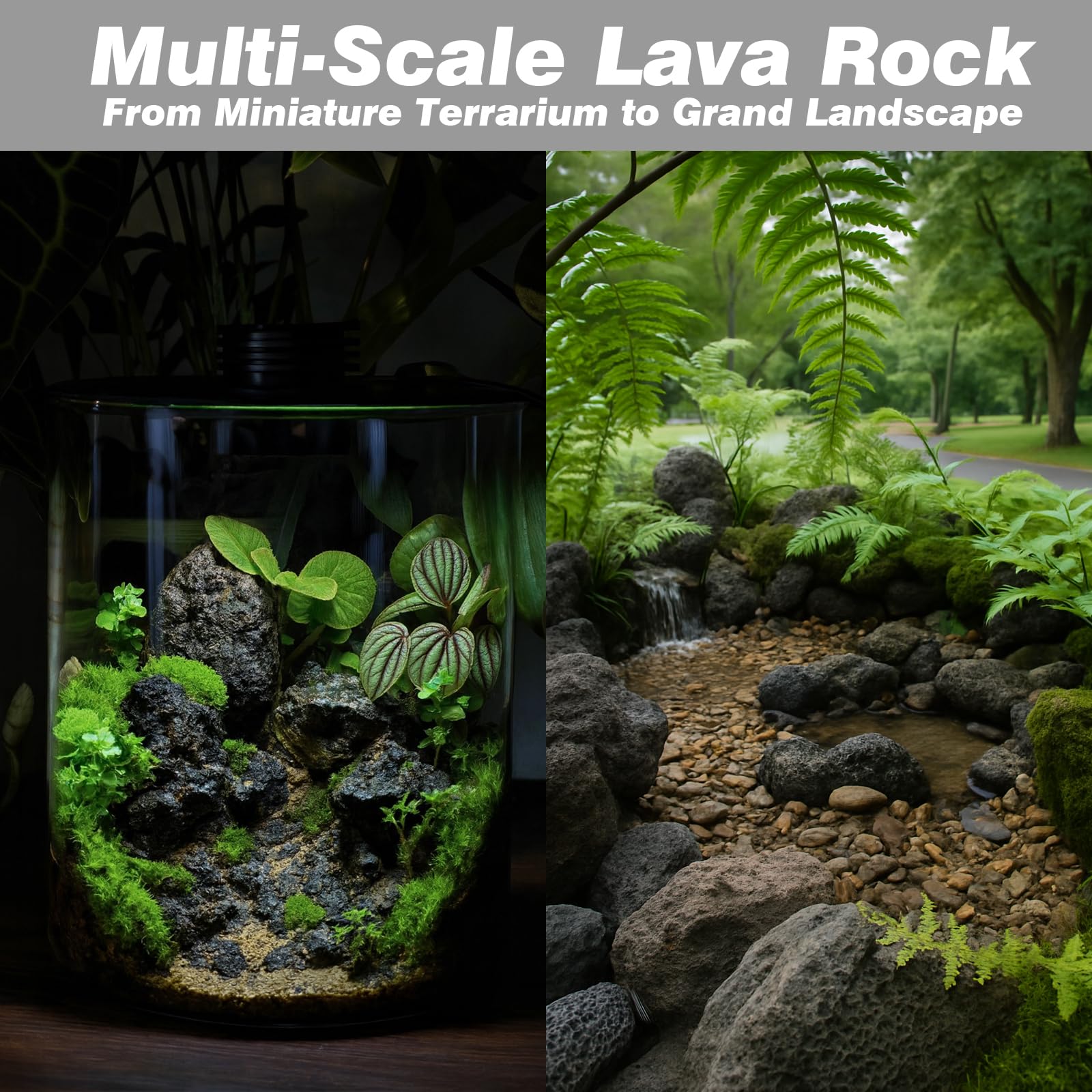 Piedras AQUATIS sin aditivos ni colorantes, seguras para peces y plantas.