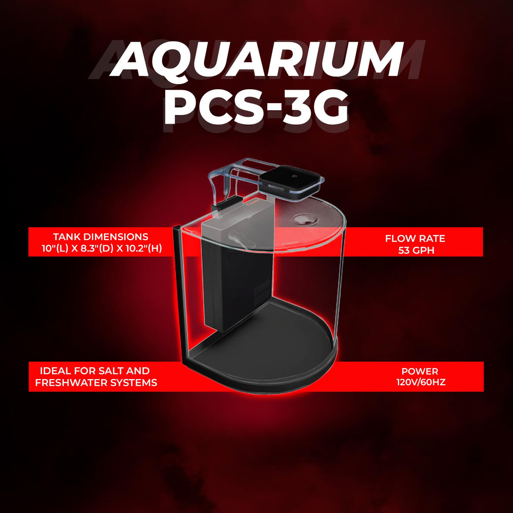 Acuario Aquatop Pisces Vidrio duradero y diseño elegante.