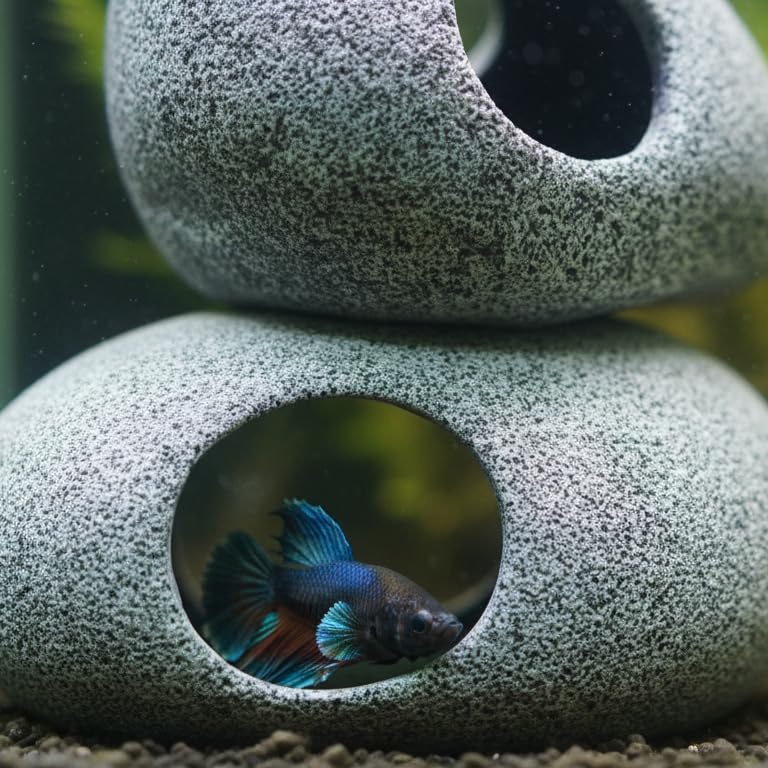 Aquazoo refugio para peces pequeños, diseño versátil y estable.