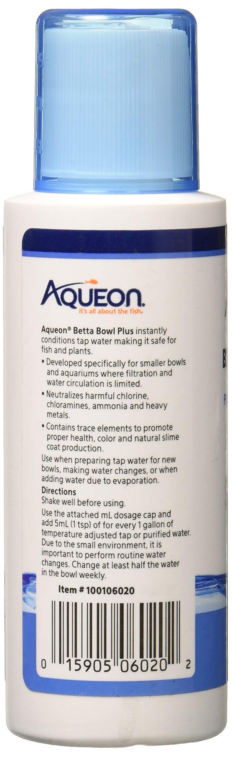 Aqueon Betta Bowl Plus desclorante de agua para acuarios pequeños.