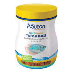 Aqueon Copos Tropical realzan el color y flotan en la superficie para alimentar a los peces