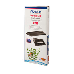 Tapa LED Deluxe de Aqueon para 24 pulgadas reduce evaporación y mejora la estética del acuario.