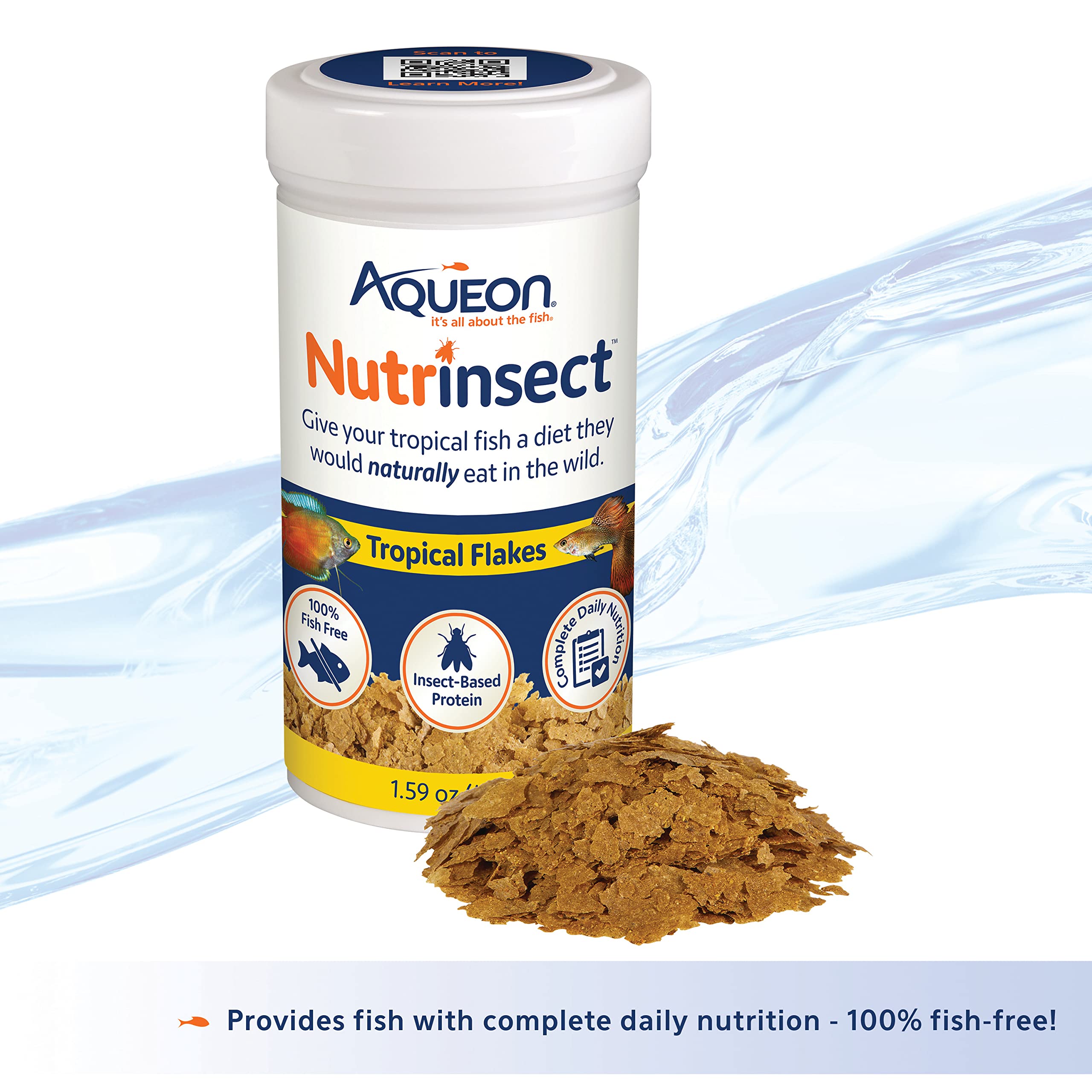 Aqueon Nutrinsect ingredientes insectos, proteína para crecimiento saludable