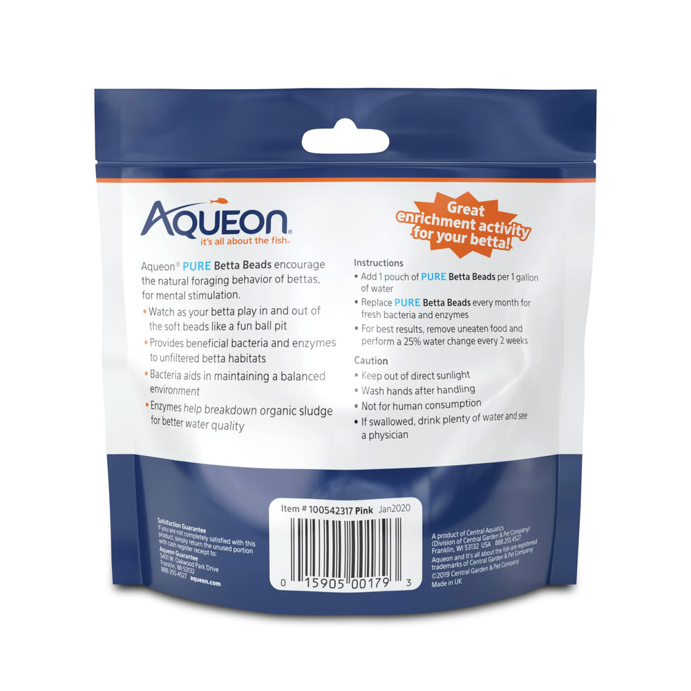 Bolas Betta Aqueon PURE útiles para mantenimiento y cambios de agua periódicos.